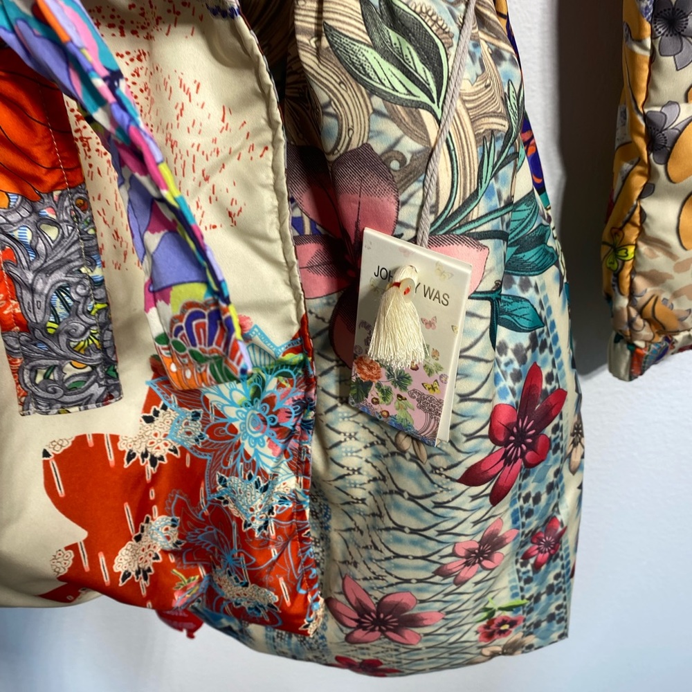 Johnny Was Multicolor Patchwork Puffer Jacket - image 7